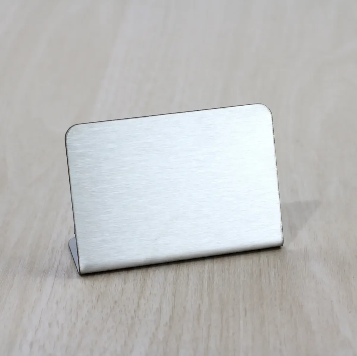 Kit 10 Placas de Aço Inox para Vitrine 7x5 cm - Placas para Vitrine Visual Sete - imagem 3