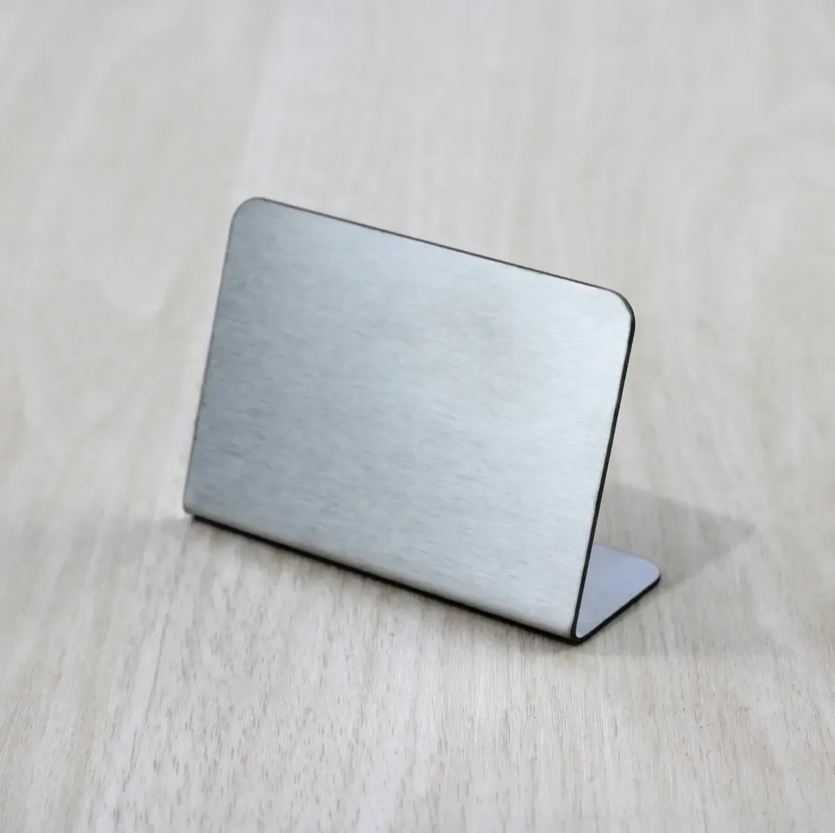 Kit 10 Placas de Aço Inox para Vitrine 7x5 cm - Placas para Vitrine Visual Sete - imagem 4