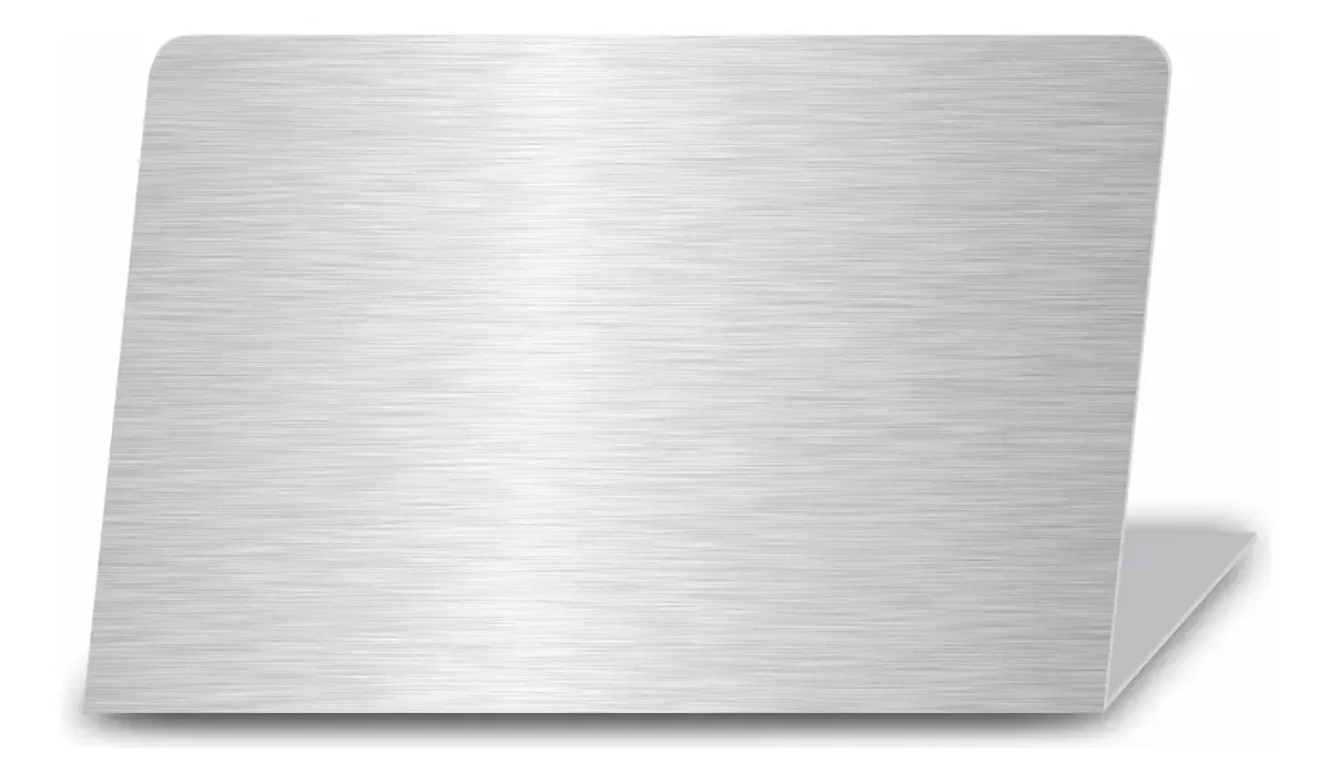 Kit 10 Placas de Aço Inox para Vitrine 7x5 cm