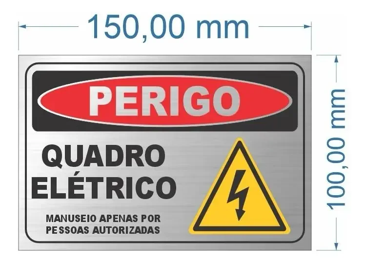 Kit com placas de alumínio para sinalização de quadro elétrico — imagem 2 - imagem 2