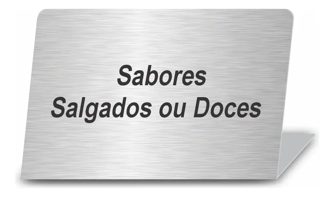 Kit 30 Placas de Inox para Vitrine Personalizadas 4x1,5 cm - Placas para Vitrine Visual Sete - imagem 2