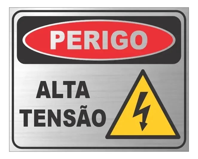 Kit com placas de alumínio para sinalização de alta tensão — imagem 2 - imagem 2
