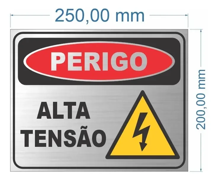 Kit com placas de alumínio para sinalização de alta tensão — imagem 3 - imagem 3
