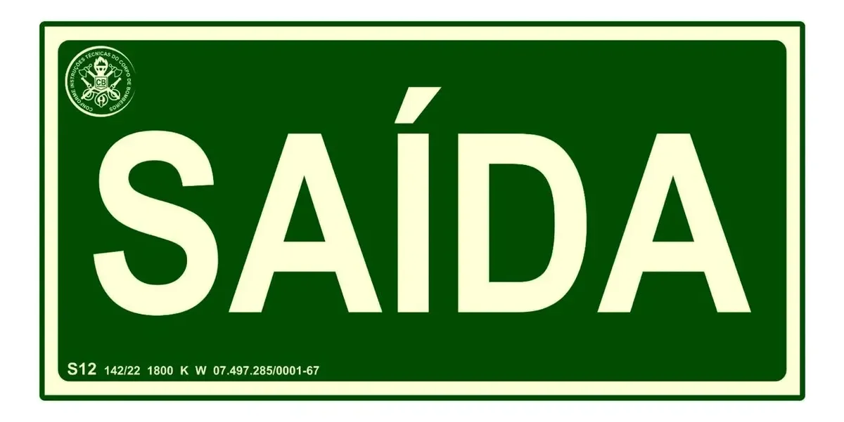 kit placas saída S12 fotoluminescentes Kit 10 Placas Saída S12 Fotoluminescentes 12x24 em imagem principal Visual Sete - imagem 2