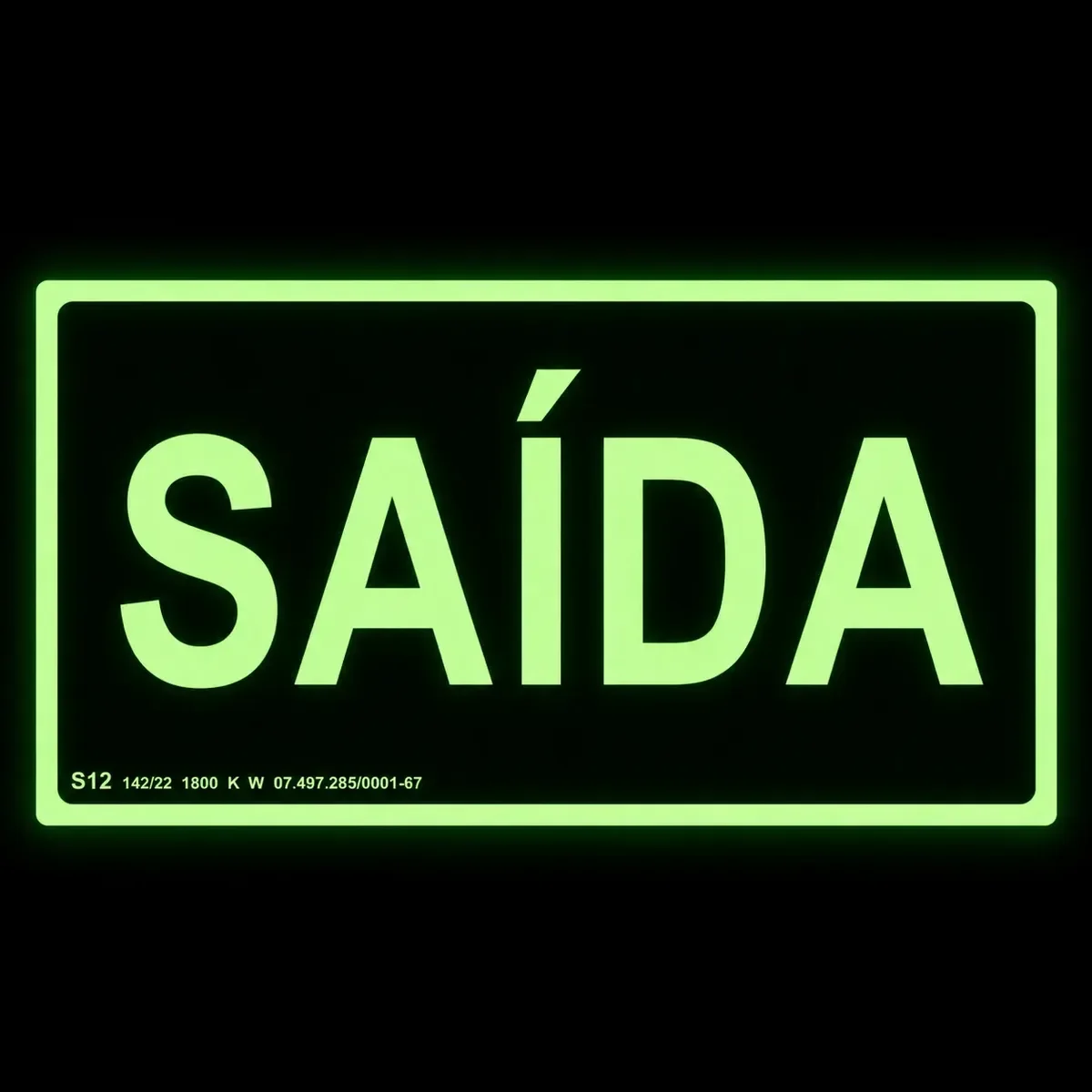 kit placas saída S12 fotoluminescentes Kit 10 Placas Saída S12 Fotoluminescentes 12x24 em imagem principal Visual Sete - imagem 3