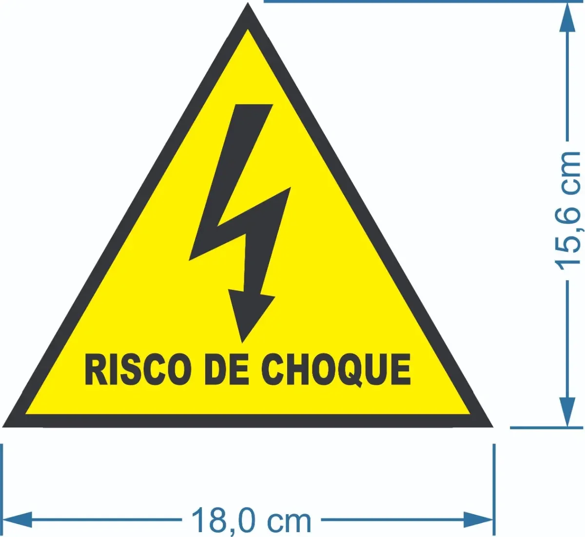 Kit com dez placas de risco de choque em poliestireno — imagem 3 - imagem 3