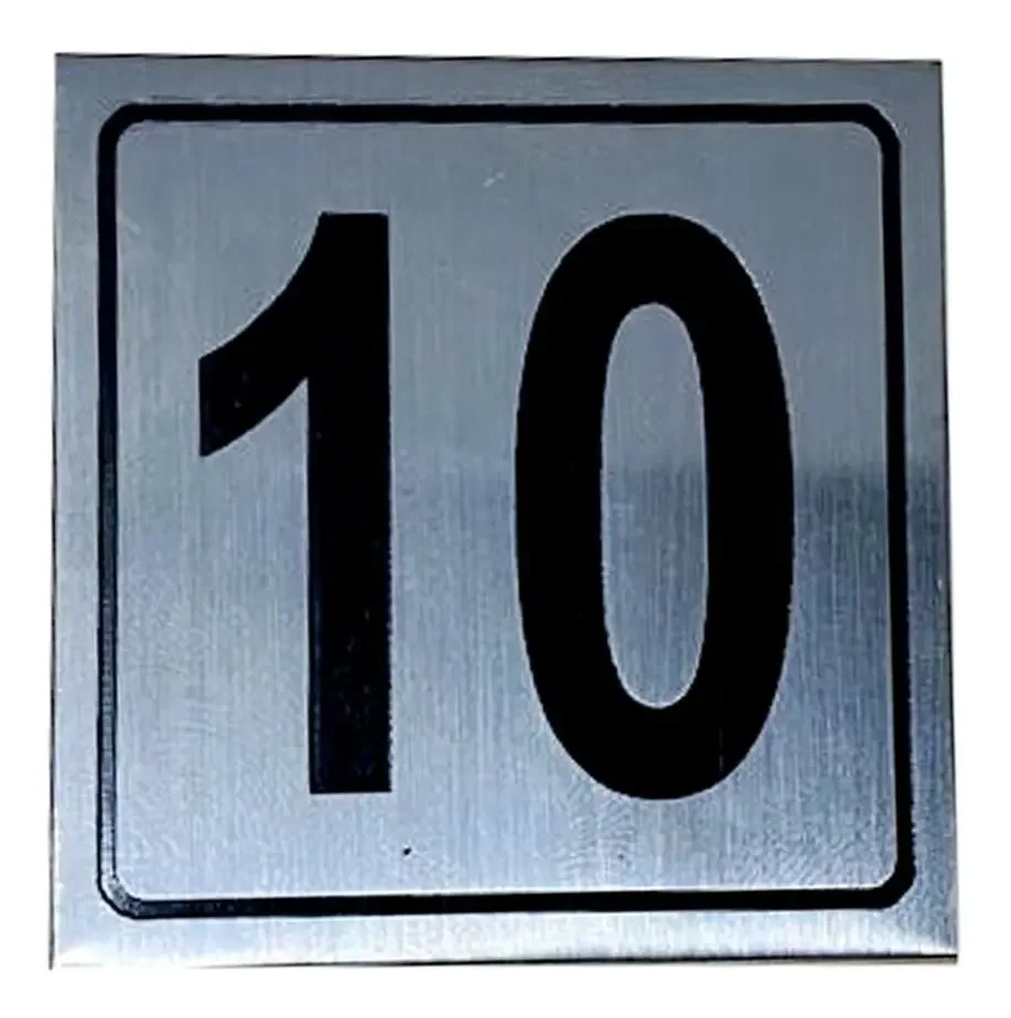Kit 20 Placas de Inox Gravadas 5x5 cm para Mesa