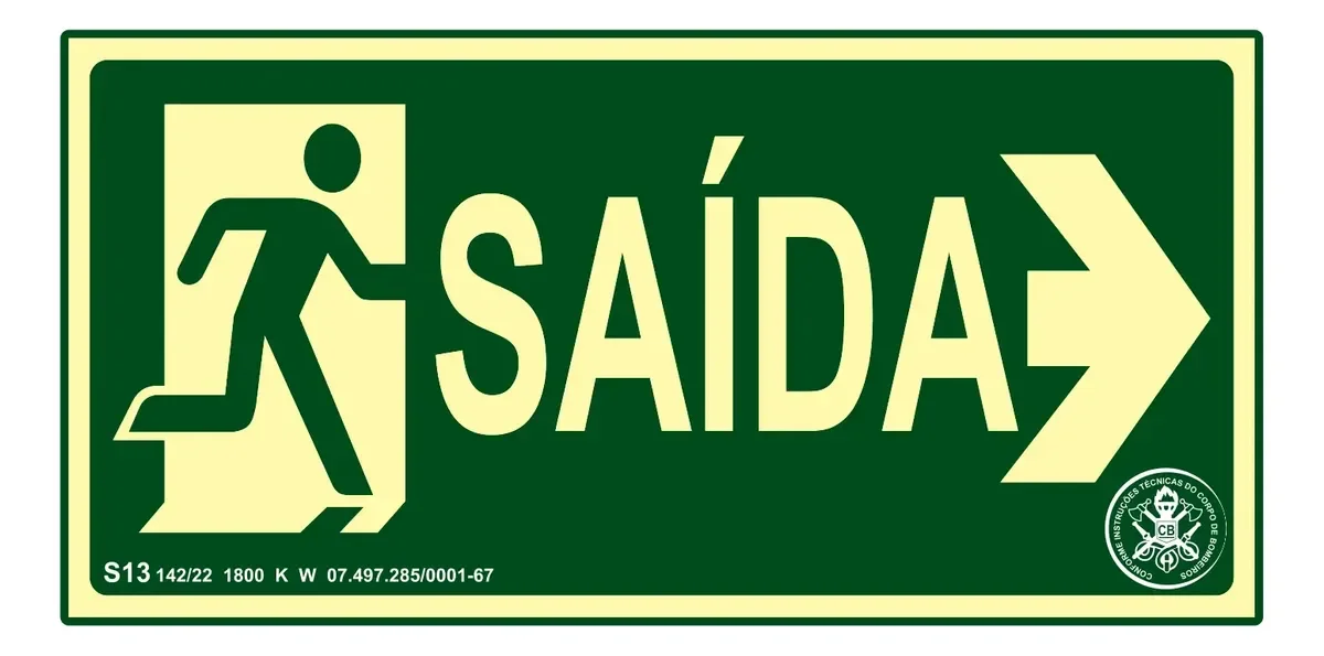 Kit com placas fotoluminescentes de saída direita e esquerda — imagem 2 - imagem 2