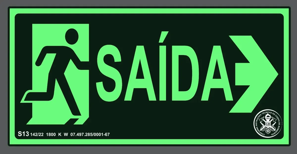 Kit com placas fotoluminescentes de saída direita e esquerda — imagem 3 - imagem 3