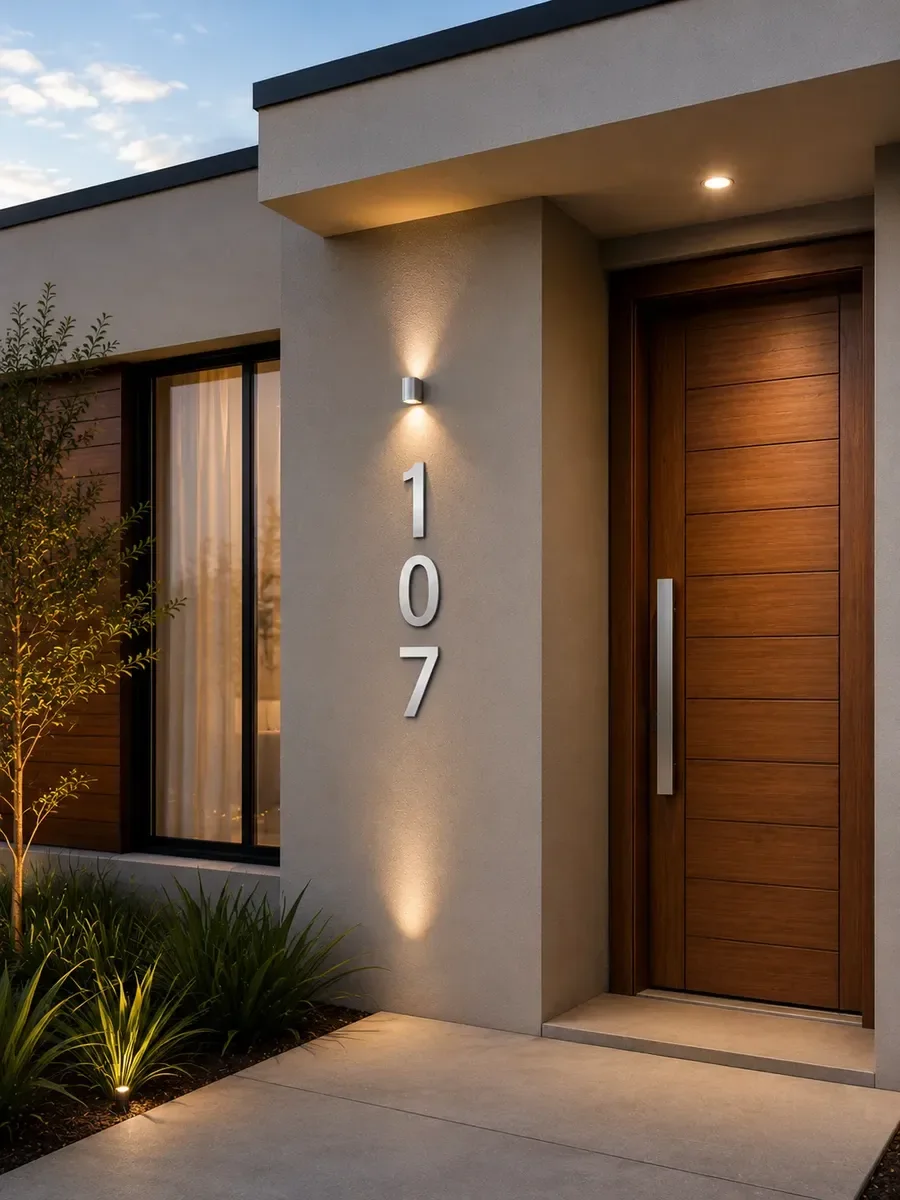 Número Residencial em Aço Inox 10 cm Corte a Laser - Números Residenciais Visual Sete - imagem 4
