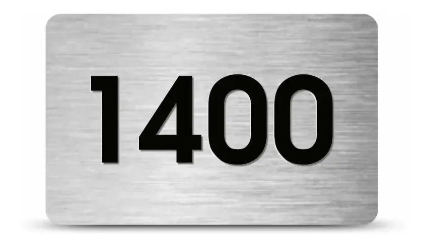 Placa de apartamento em aço inox com quatro números - imagem 2