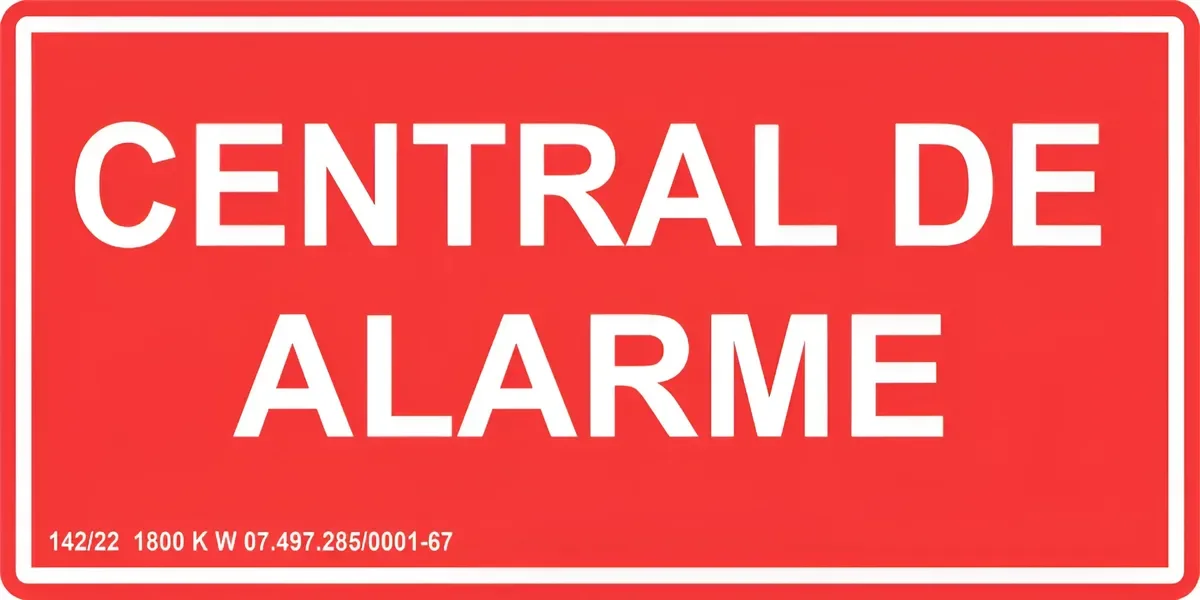 Placa Central de Alarme Fotoluminescente 12x24 ABNT