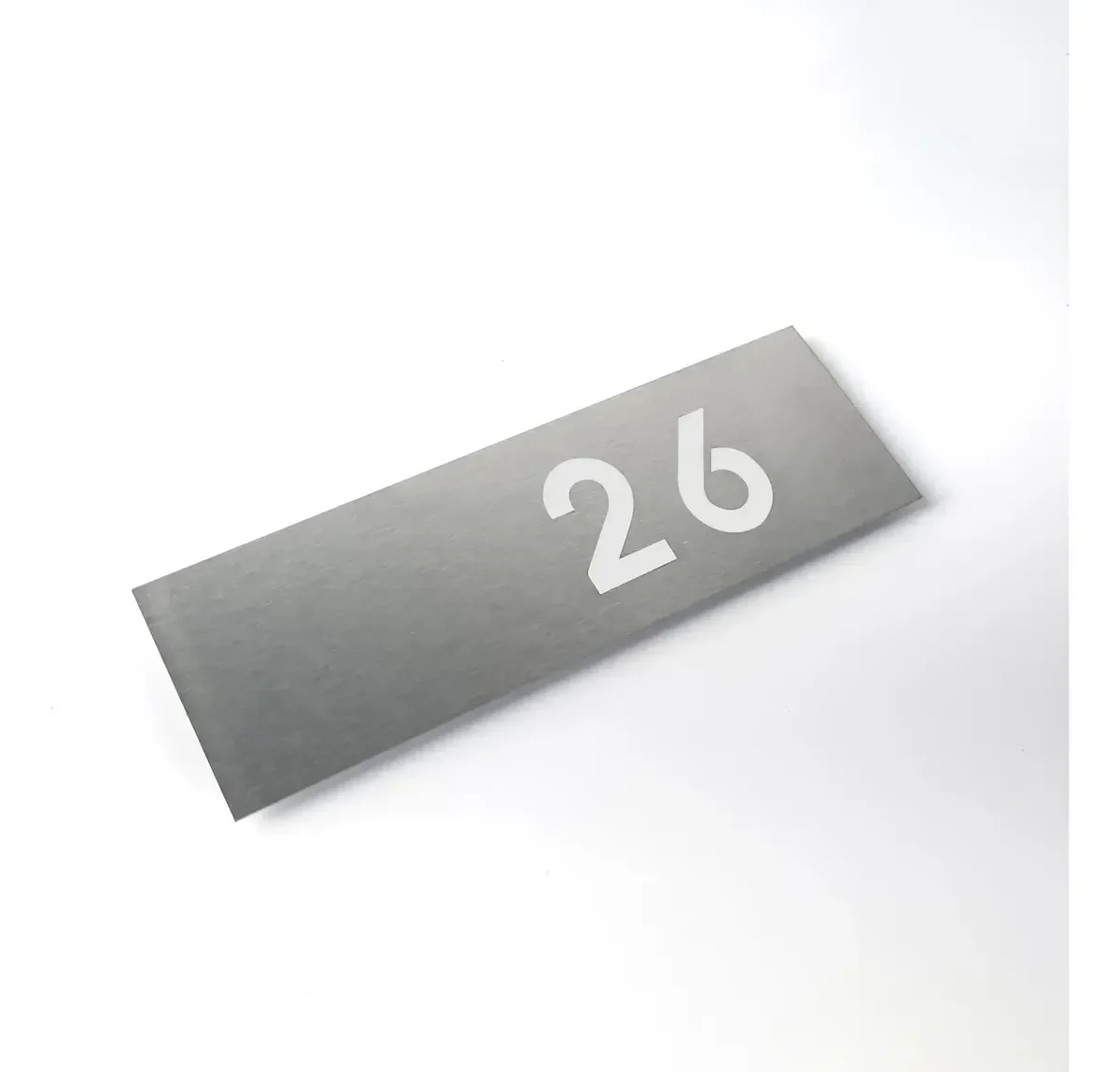 Placa de Apartamento em Inox 15x5 cm com Números - Placas para Porta Visual Sete - imagem 4