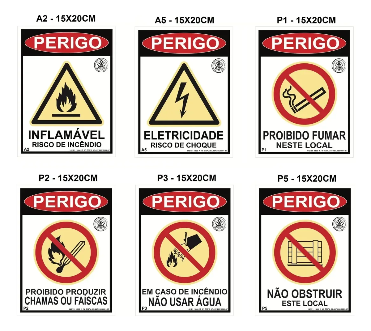 placa extintor E5 fotoluminescente Placa Extintor E5 Fotoluminescente 19x19 cm em imagem principal Visual Sete - imagem 6