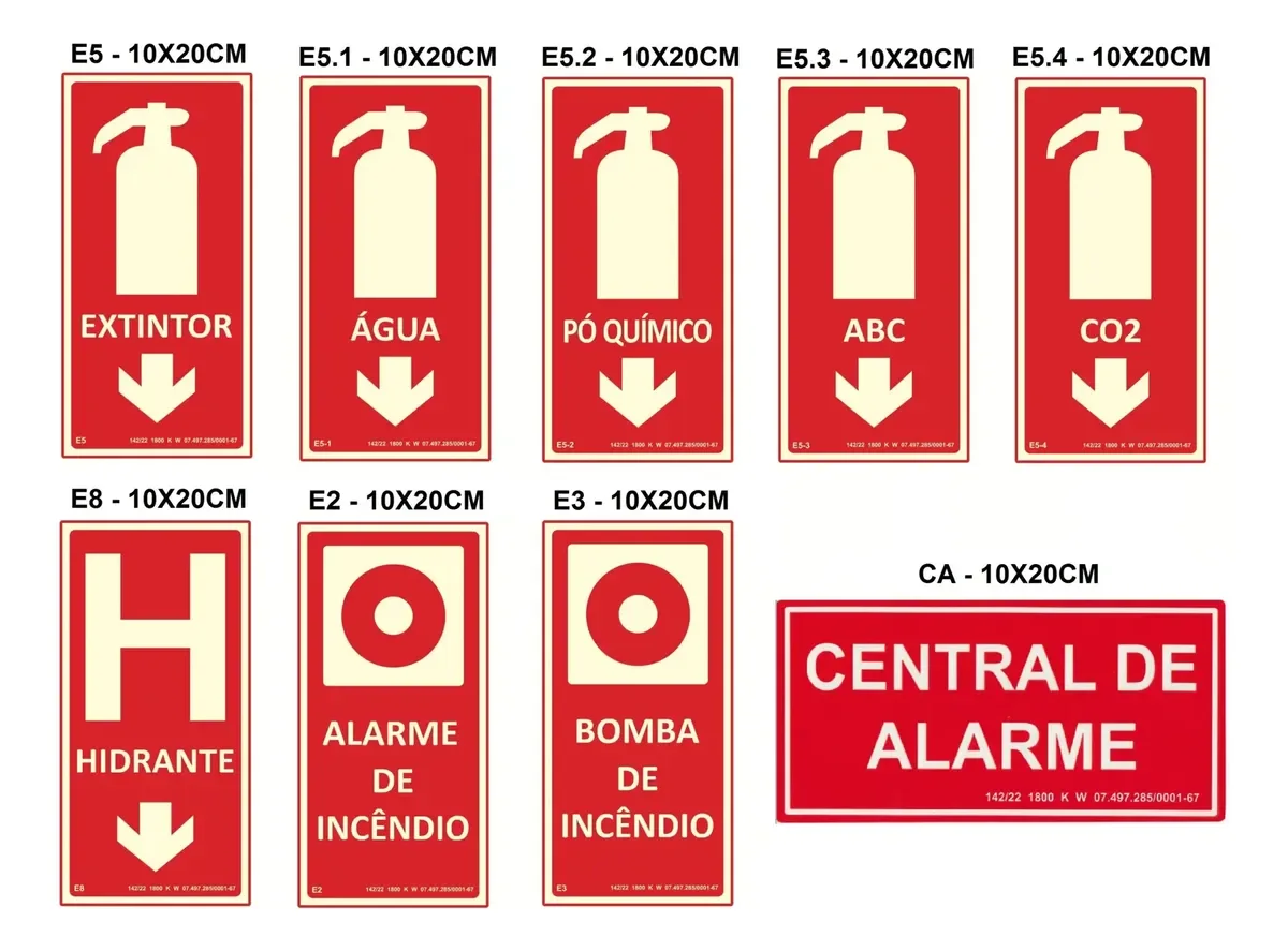 placa saída esquerda fotoluminescente Placa Saída Esquerda Fotoluminescente S14 20x10 cm em imagem principal Visual Sete - imagem 5