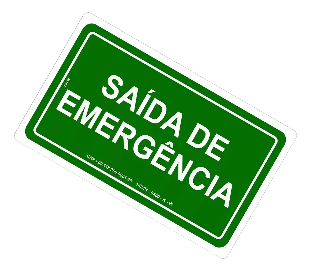 placa saída de emergência fotoluminescente Placa Saída de Emergência Fotoluminescente 15x25 cm em imagem principal Visual Sete - imagem 2