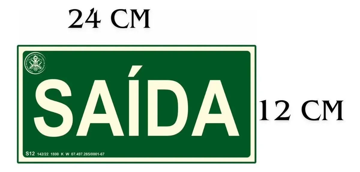 placa fotoluminescente saída de emergência e rota de fuga da Visual Sete - imagem 2