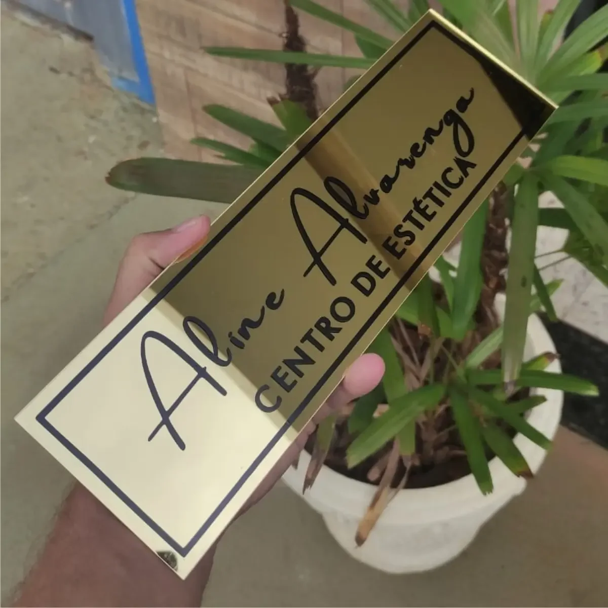 Placa de Identificação Profissional para Porta 30x9 cm - Placas para Porta Visual Sete - imagem 2