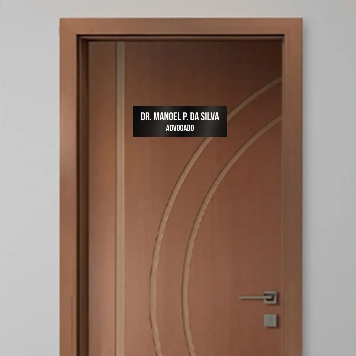 Placa de Identificação Profissional para Porta 30x9 cm - Placas para Porta Visual Sete - imagem 5