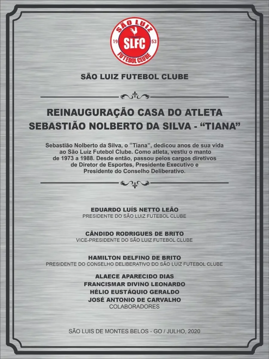 placa de inauguração em aço inox escovado 40x30 cm personalizada - imagem 3