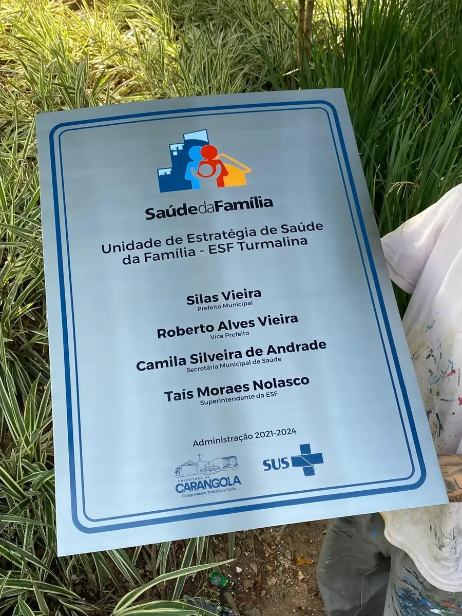 Placa de Inauguração em Inox Baixo Relevo 25x40 cm - Placas de Inauguração Visual Sete - imagem 5