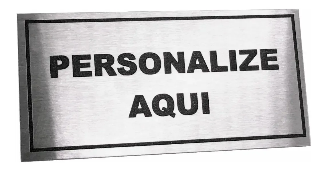 Placa Número para Porta de Apartamento em Inox 10x5 cm - Placas para Porta Visual Sete - imagem 4