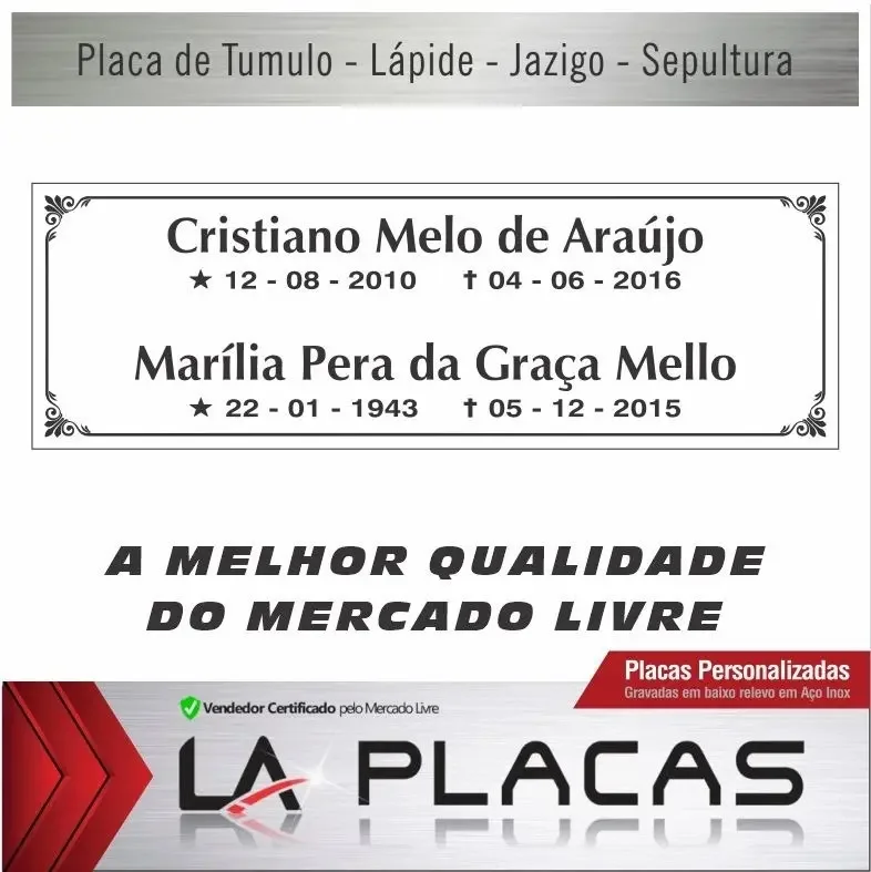 placa para túmulo em aço inox personalizada Placa para Túmulo em Aço Inox 30x10 cm com Foto - imagem 4