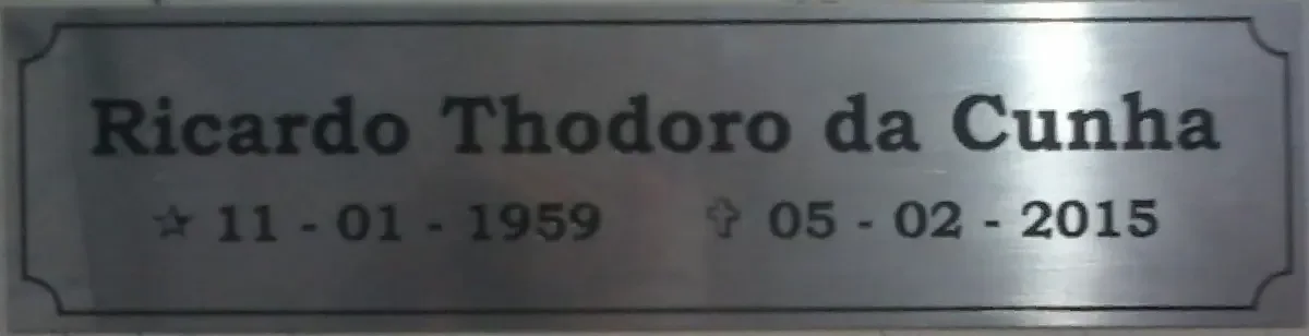 placa para túmulo em aço inox personalizada Placa para Túmulo em Aço Inox 20x6 cm - imagem 4