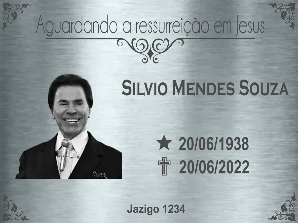 placa memorial em aço inox 40x30 cm com foto personalizada - imagem 3